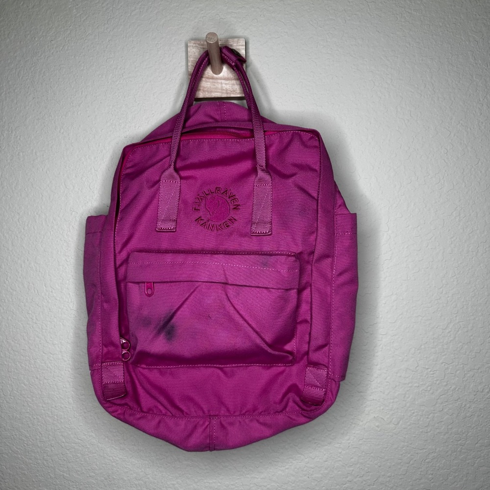 Fjallraven Re-Kanken Pink Recycled Polyester Backpack Gorpcore Utility